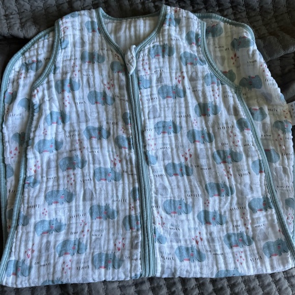 Blue Elephant Patterned Kids Bodysuit - Picture 1 of 4